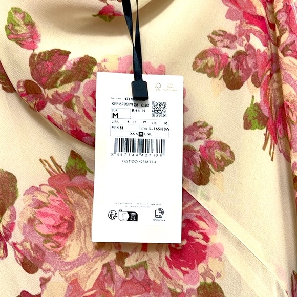 NWT MANGO Selection Asymmetrical Floral Dress - Picture 8 of 9